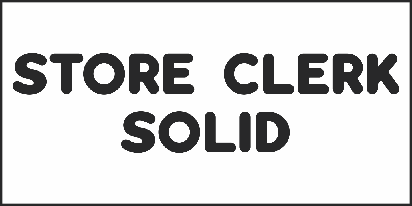 Beispiel einer Store Clerk JNL Solid Oblique-Schriftart